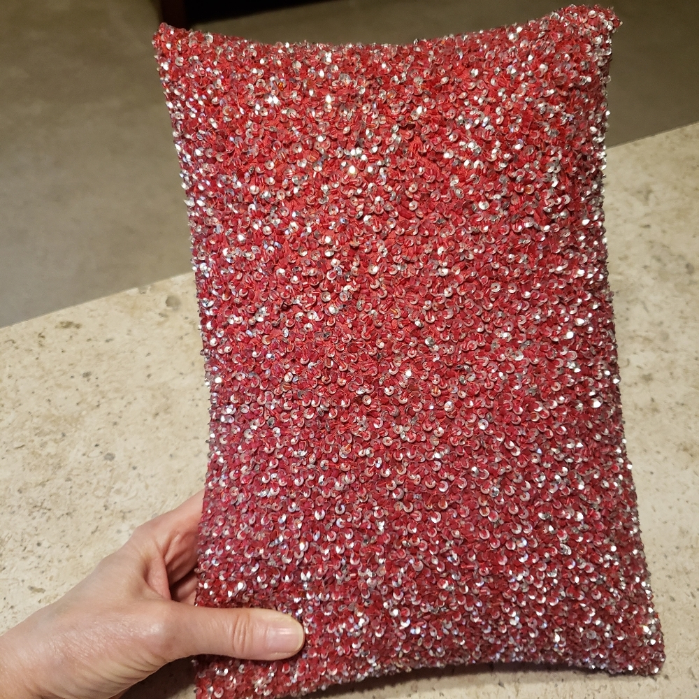 Red decorative pillow